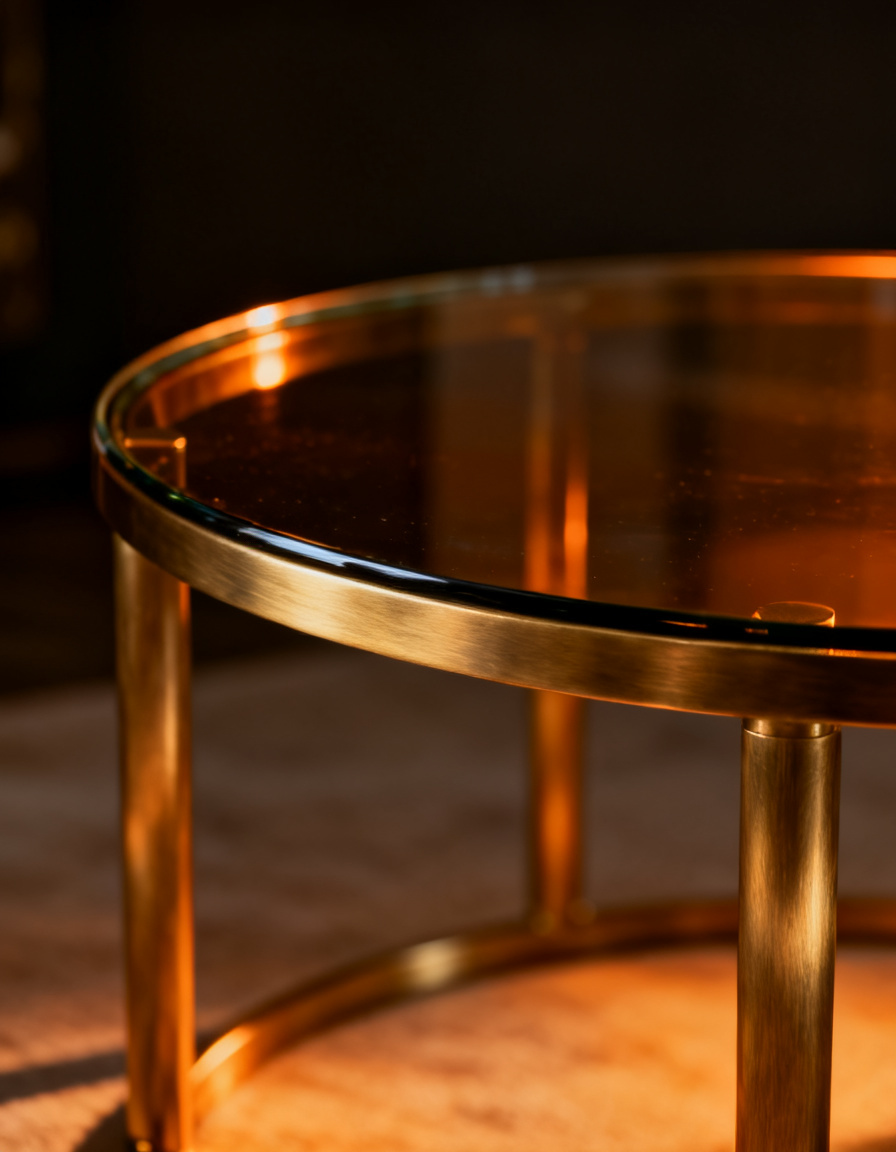 Brass & Smoke Coffee Table