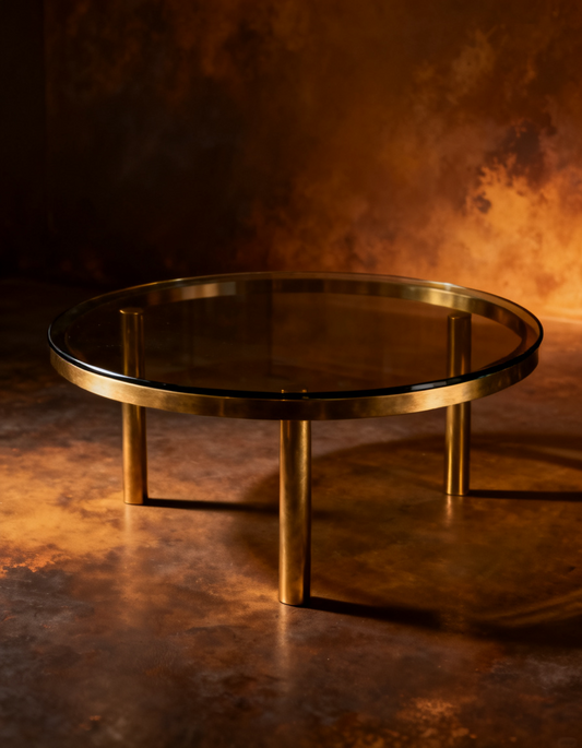 Brass & Smoke Coffee Table